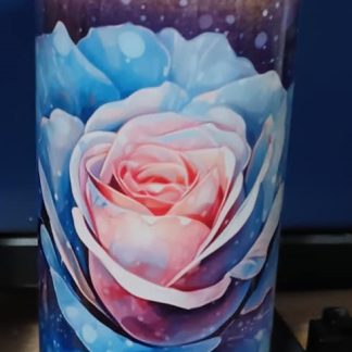 Blue/Pink Rose Tumbler